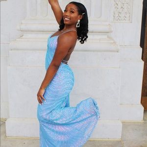 Blue Formal Gown/ Prom Dress